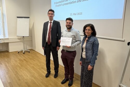 ViCEM Diploma Thesis Award 2025 Winner with ViCEM Coordinators
